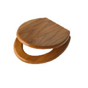 Unbranded Slow Close Toilet Seat, Solid Oak