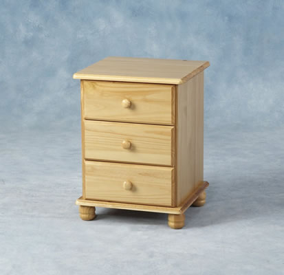 Sol 3 drawer bedside chest