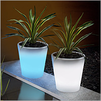 Solar Powered Plant Pot (White)