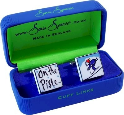 Sonica Spencer Cufflinks - On the Piste