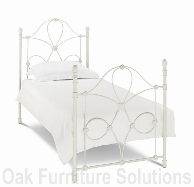 Unbranded Sophia White Bedstead - 90cm - Single, 135cm -