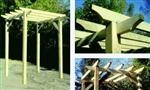 Unbranded Southam Pergola: 9ft x 9ft - Light Green