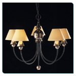 Spearhead 5 Light Semi Flush Pendant complete with black / bronze finish