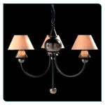 Spearhead 3 light semi flush pendant in a bronze / black finish