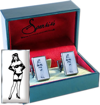 Spensive Dimensions Bra Lady Cufflinks