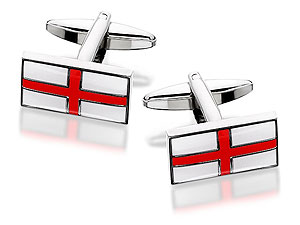 Unbranded St George Cross Swivel Cufflinks 015387