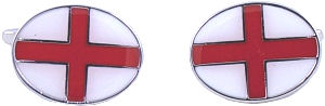 Unbranded St George`s Cross (Oval) Cufflinks