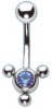 Stainless Steel Baby Tri-star Navel Bar