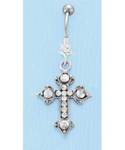 Stainless Steel Crystal Set Cross Body Bar