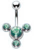 Stainless Steel Tri-Star Navel Bar