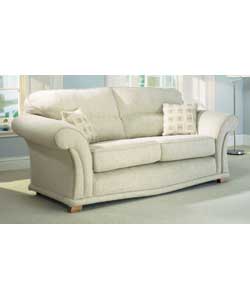 A sumptuous design with elegant wooden feet, fibre filled back cushions and foam filled seat