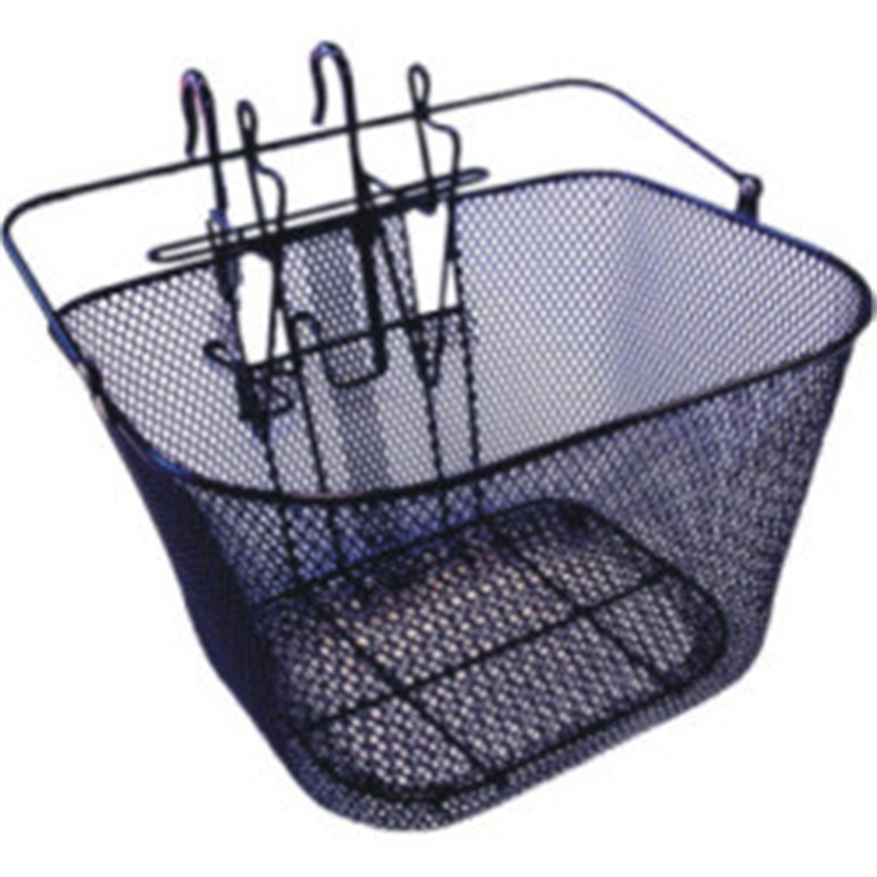 Constructed from tough steel mesh, Black painted finish, Hooks straight onto handlebars,