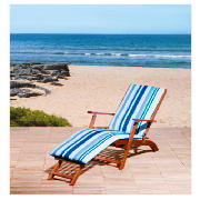 Unbranded Steamer Chair, Blue Stripe Cushion