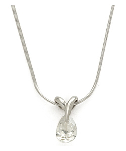 Sterling Silver Cubic Zirconium Drop Pendant