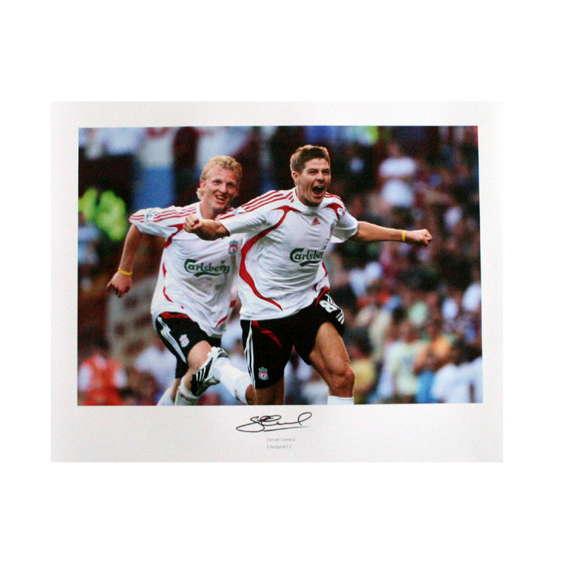 Unbranded Steven Gerrard Signed Print - Stevie G