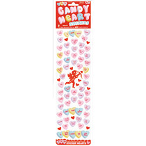 Devilishiously delicious! 50 sticker hearts. 42 x 11cm.