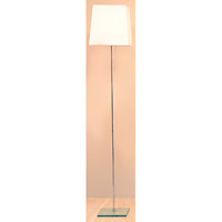 Stockholm Square Shade Floor Lamp Polished Chrome Finish