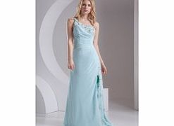 Unbranded Stretch satin Chiffon Floor-length One Shoulder