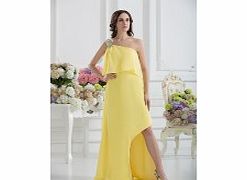 Unbranded Stretch satin Chiffon Floor-length Sloping