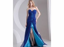 Unbranded Stretch satin Chiffon Floor-length Sweetheart