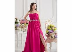 Unbranded Stretch satin Chiffon Sweep Train Strapless