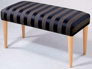 A luxurious fabric stool from the Stuart Jones col