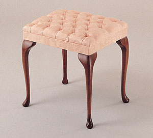 A luxurious fabric stool from the Stuart Jones col