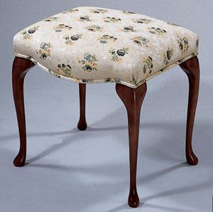 A luxurious fabric stool from the Stuart Jones col