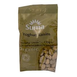 Unbranded Suma Organic Jumbo Raisins - Yoghurt Coated - 125g