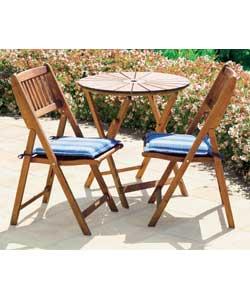 Sunburst Folding Wood Bistro Set