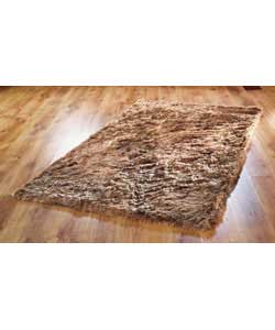 Unbranded Supernova Shaggy Polyester Rug - Mocha 180 x 120cm