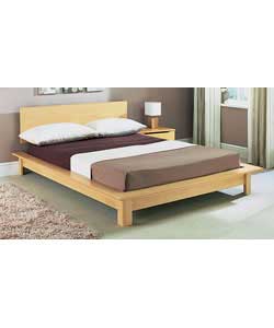 Sutton Beech Double Bedstead with Memory Mattress