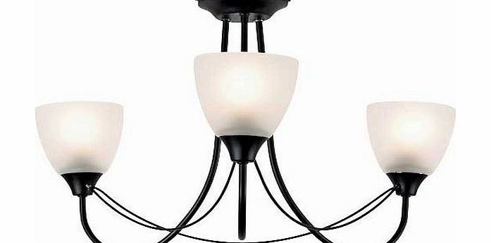 Unbranded Symphony 3 Light Ceiling Fitting - Black