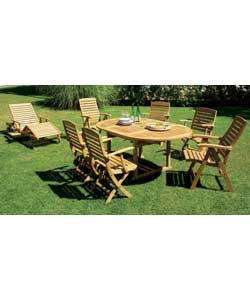 Teak Wood 6 Seater Patio Set