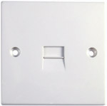 Telephone Single Flush Extension Socket 3/6A (