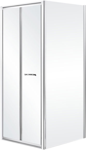 Unbranded Tempeste Bi-fold Shower Enclosure 76x76 Reversible