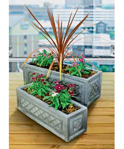 Unbranded Terracino Lite Trough Planters - Set of 2