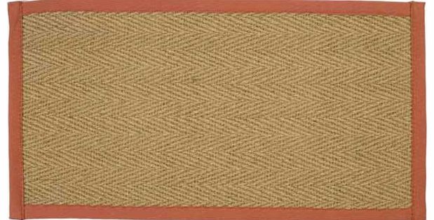 Terracotta Herringbone Latex Backed Runner - 244