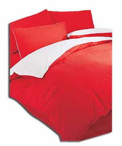 Terracotta Reversible Plain Non-Iron King Size Duvet Set