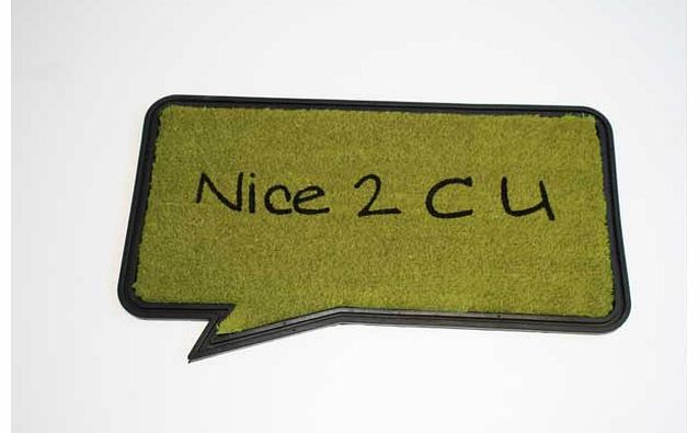 Text Mesage Coir Doormat - 75cm x 45cm