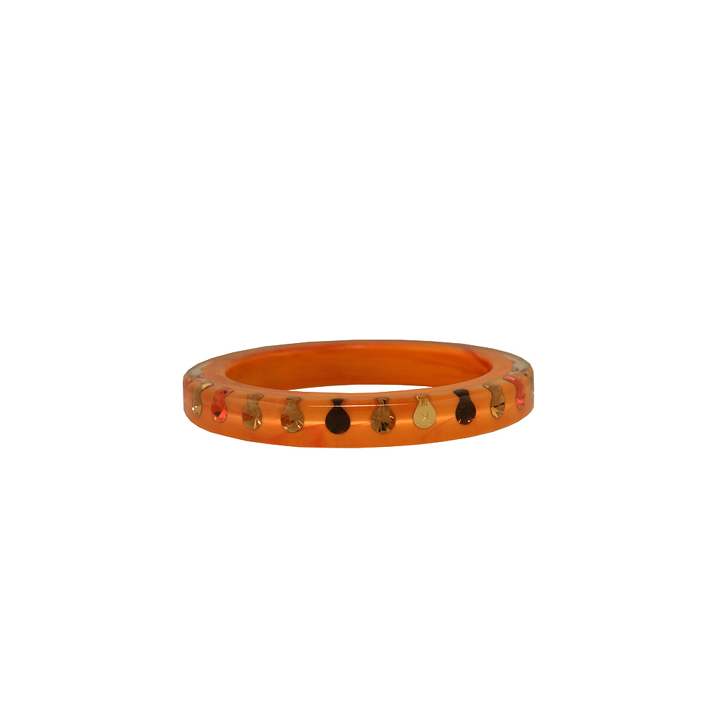 Unbranded Thin Star Bangle - Orange