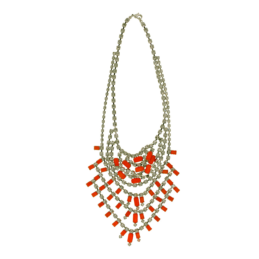 Unbranded Three Tiered Necklace - Orange