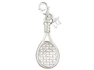 Unbranded Tingle SCH24 Tennis Racket Karab Clasp Charm -