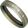 Titanium 4mm court shape diamond ring Jewellery