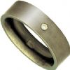 Titanium 6mm court/flat shape diamond ring