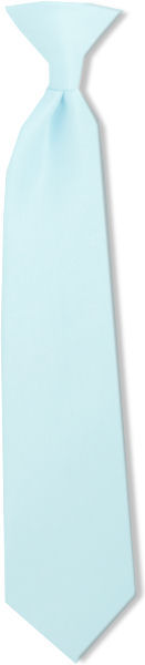 Unbranded Toddler Plain Light Blue Clip-On Tie