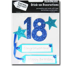 Handmade Stick on Decorations - 18th Birthdays Our Handmade Stick on Decorations - 18th Birthdays ar