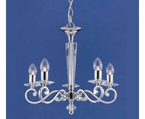 Unbranded Trieste 5 Light Chandelier - Chrome