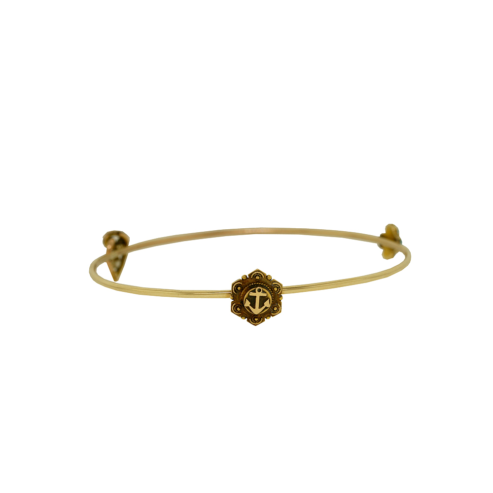 Unbranded Triple Charm Bangle - Anchor