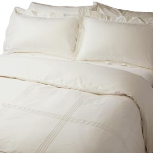 Tucks Duvet Cover- Superking-Size- Cream